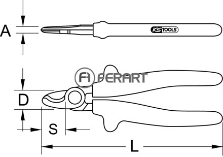 CLASSIC 1000V jednoručné nožnice na káble, 160mm